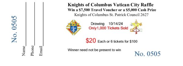 2024 Vatican City Raffle