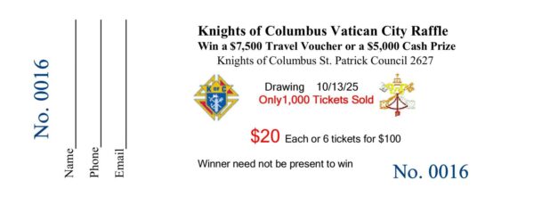 2025 Vatican City Raffle